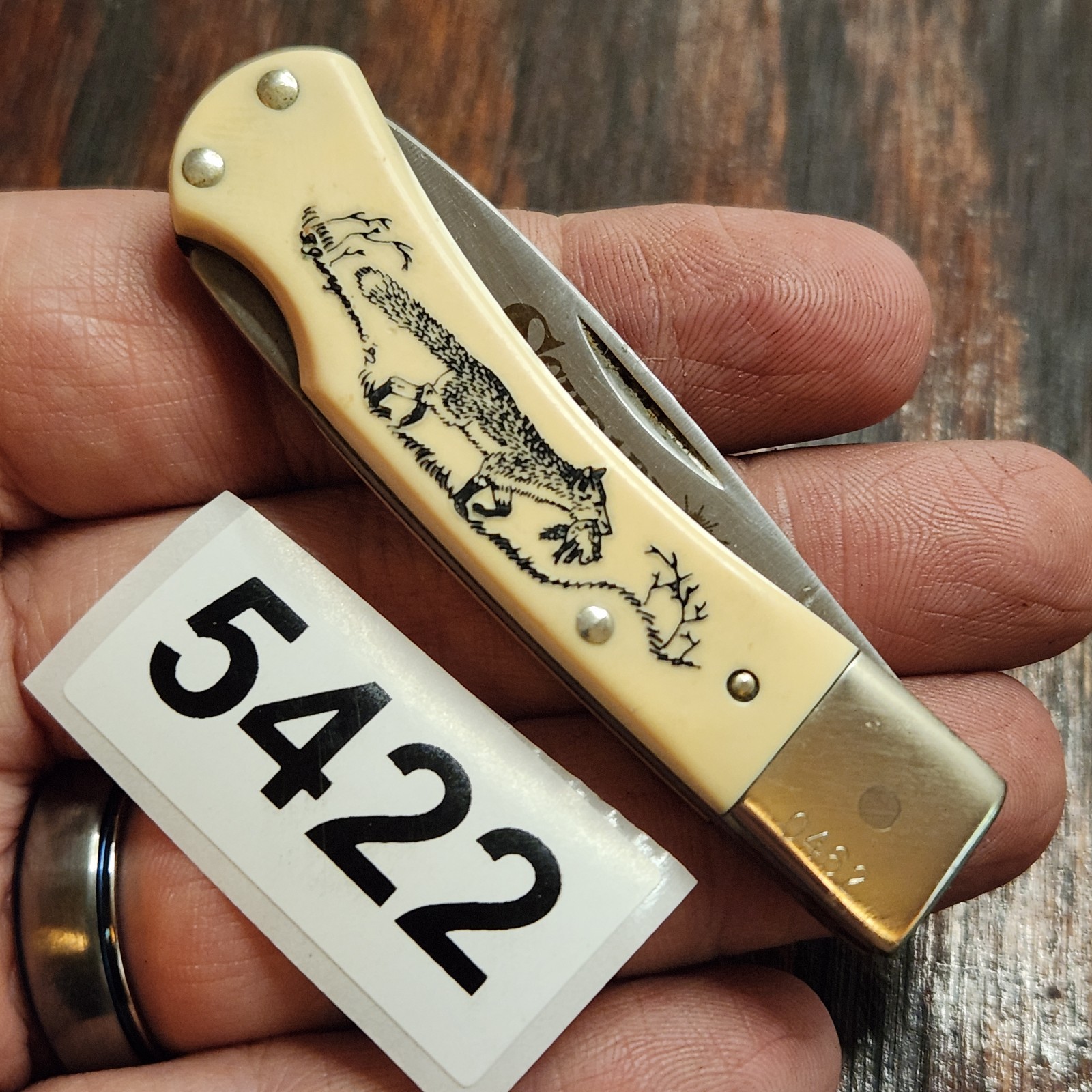 Schrade SC513 Scrimshaw Lockback Knife Made In USA 3\