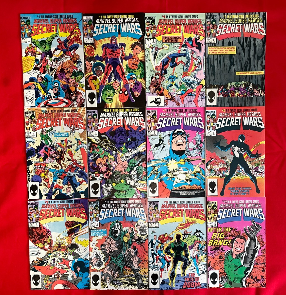 MARVEL SUPERHEROES SECRET WARS 1984 SET 1 - 12 COMPLETE BLACK COSTUME #8 26-942