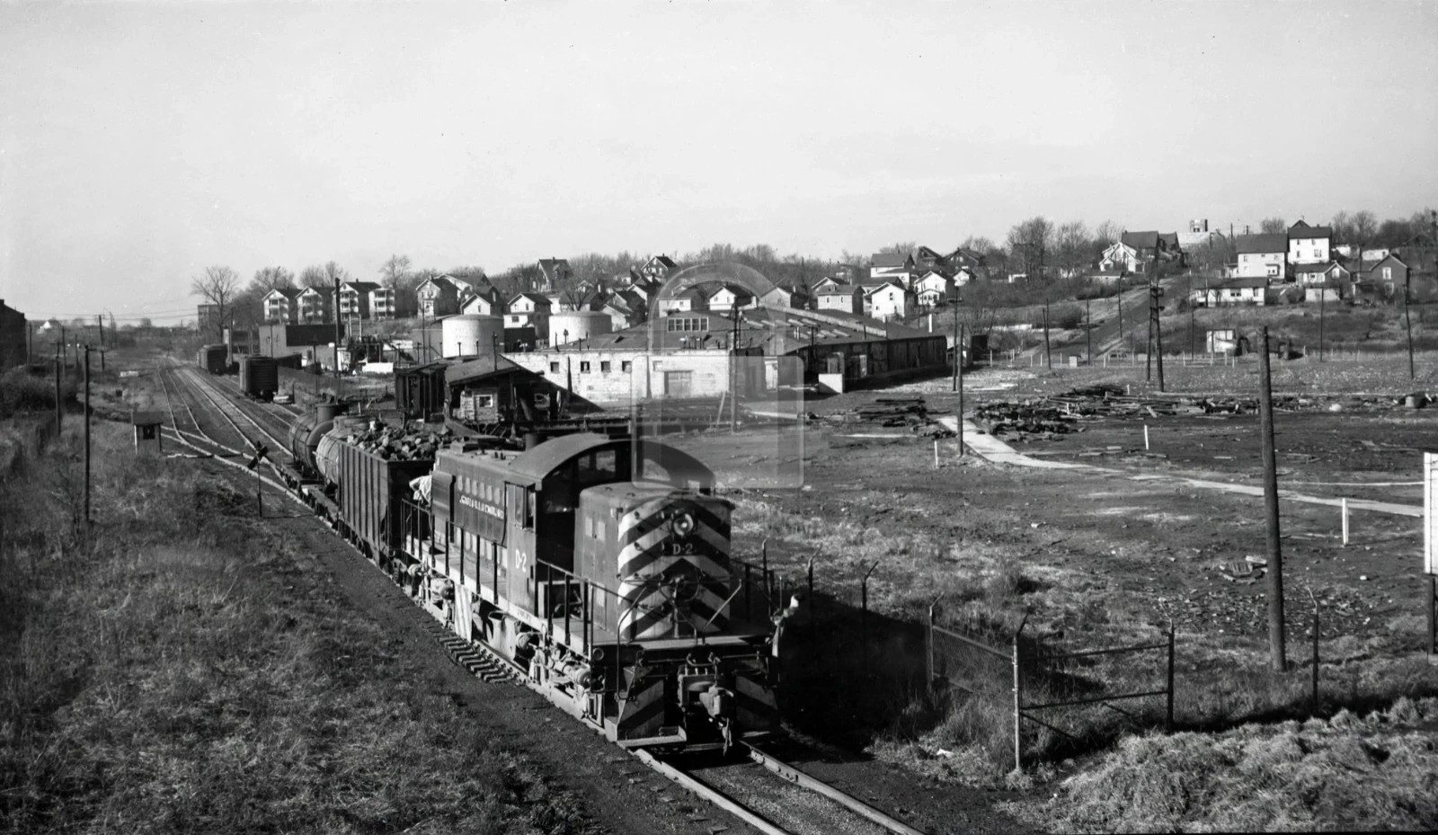 Akron, Canton & Youngstown, Locomotive D-2 February 22, 1948 5 x 7 Photo
