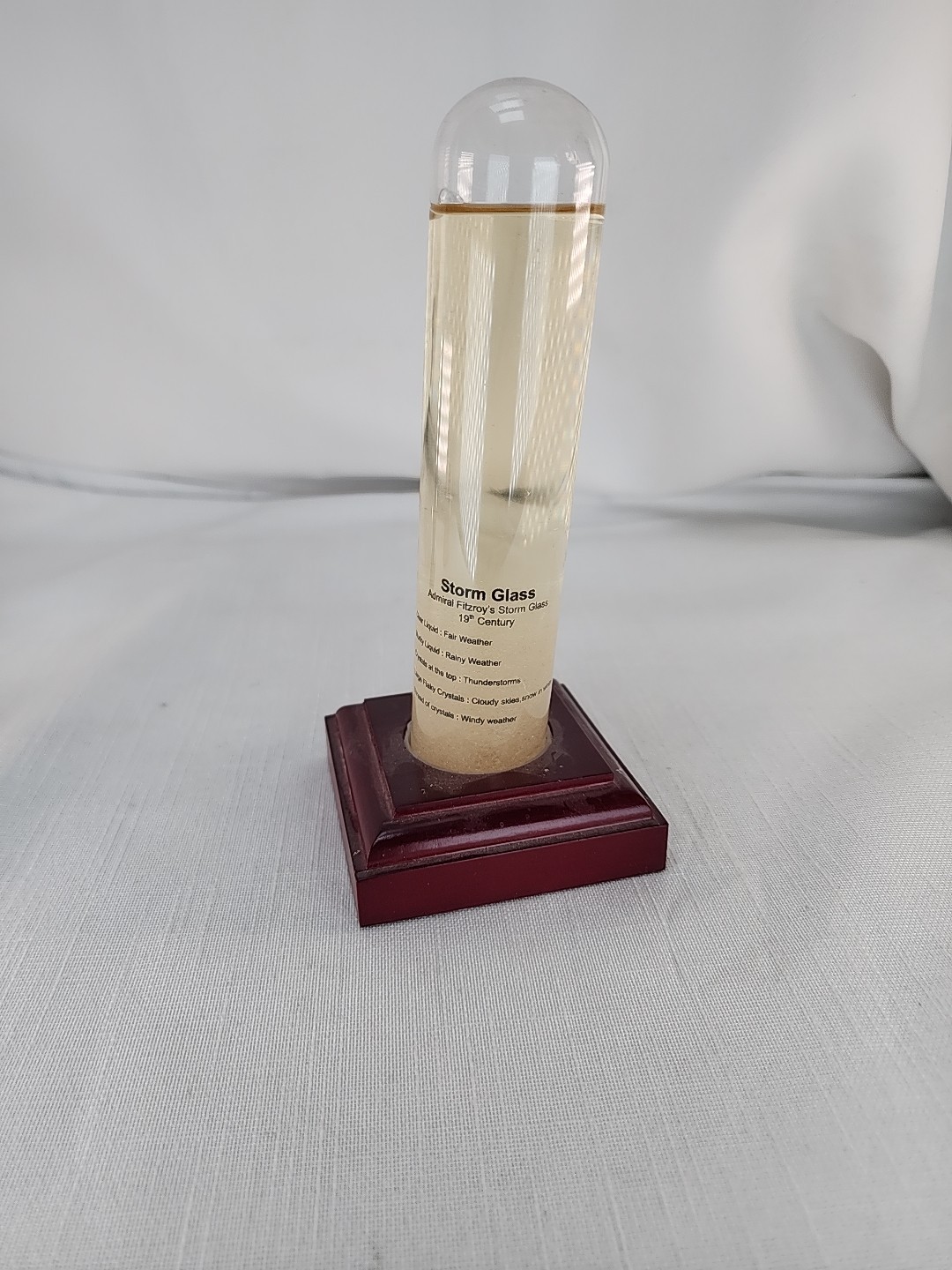 Vintage Admiral Fitzroy\'s Storm Glass Barometer Weather Predictor 7\