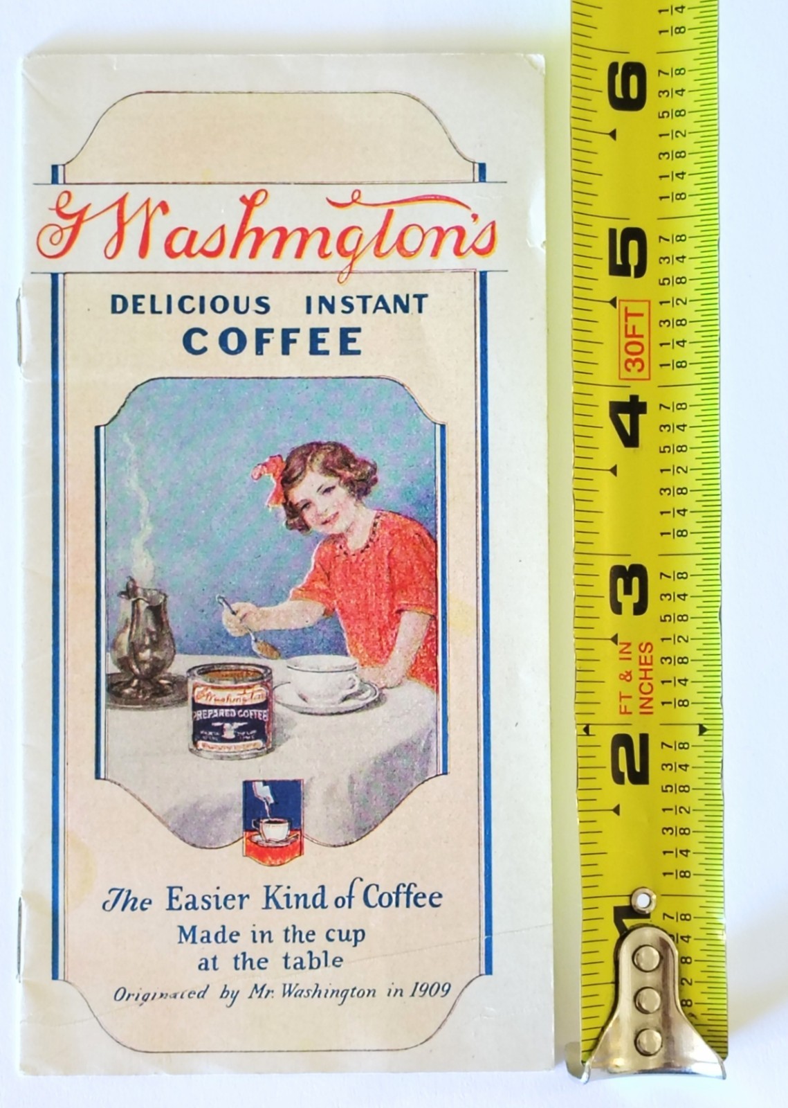 G Washington\'s Instant Coffee Original Booklet promotional with recipes