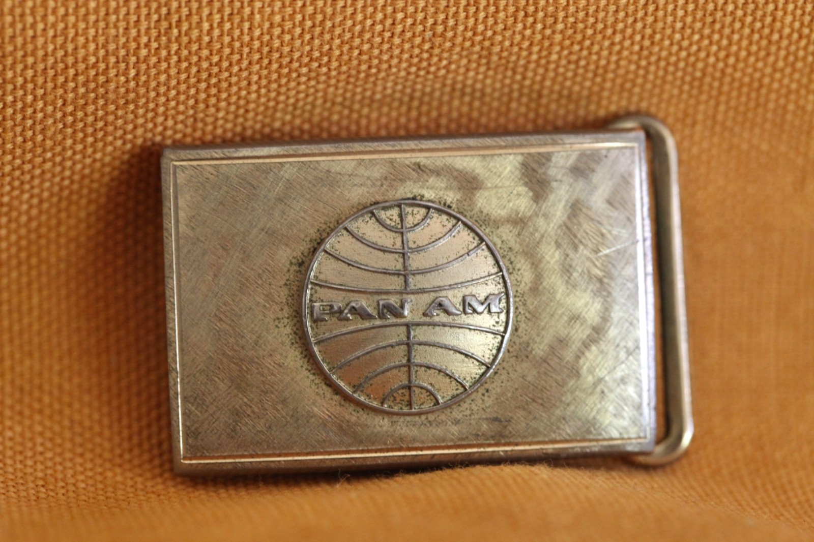 Vintage PAN AM AIRLINES PAN AMERICAN PILOT Belt Buckle, OFFICIAL Pan Am UNIFORM