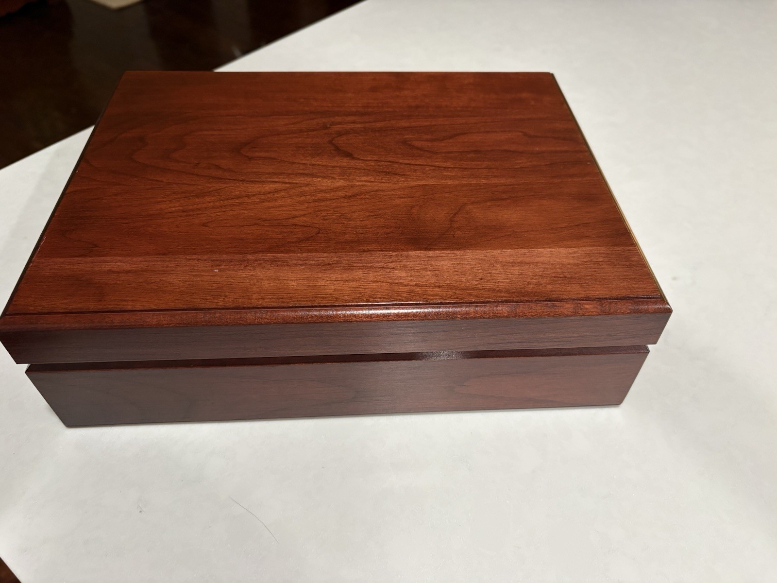 Vintage Crane & Co. Wooden Stationery & Writing Box. Cherry Wood
