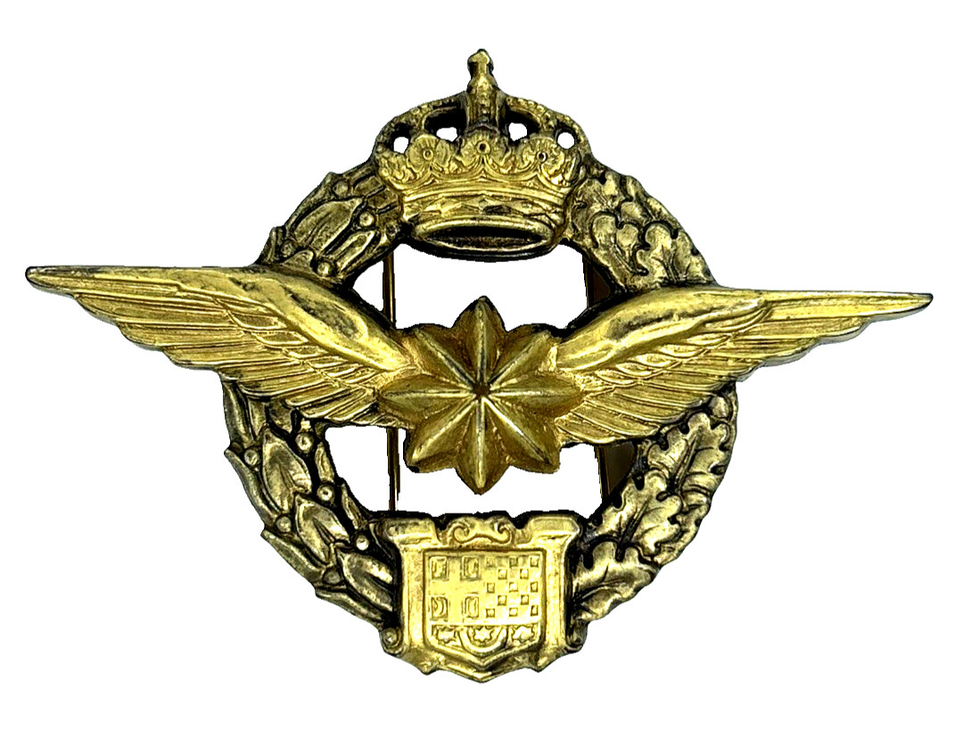 Rare WWII Royal Yugoslav Air Force Pilot Observer Badge Aviation Wings