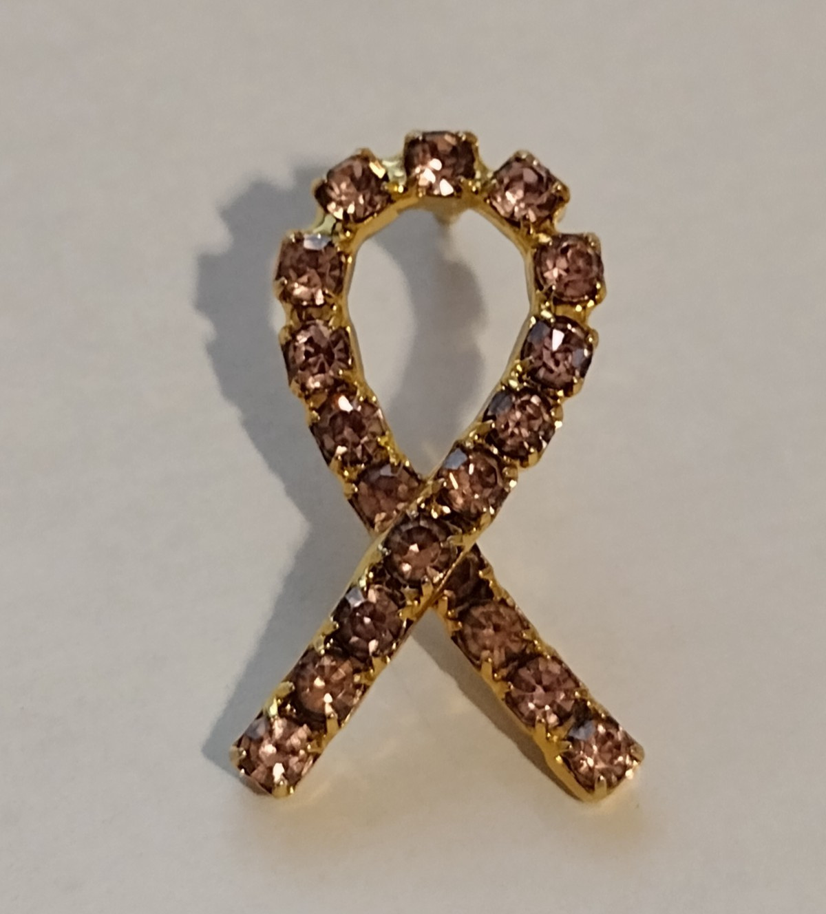 Sparkling Pink Ribbon Awareness Small Tack Pin