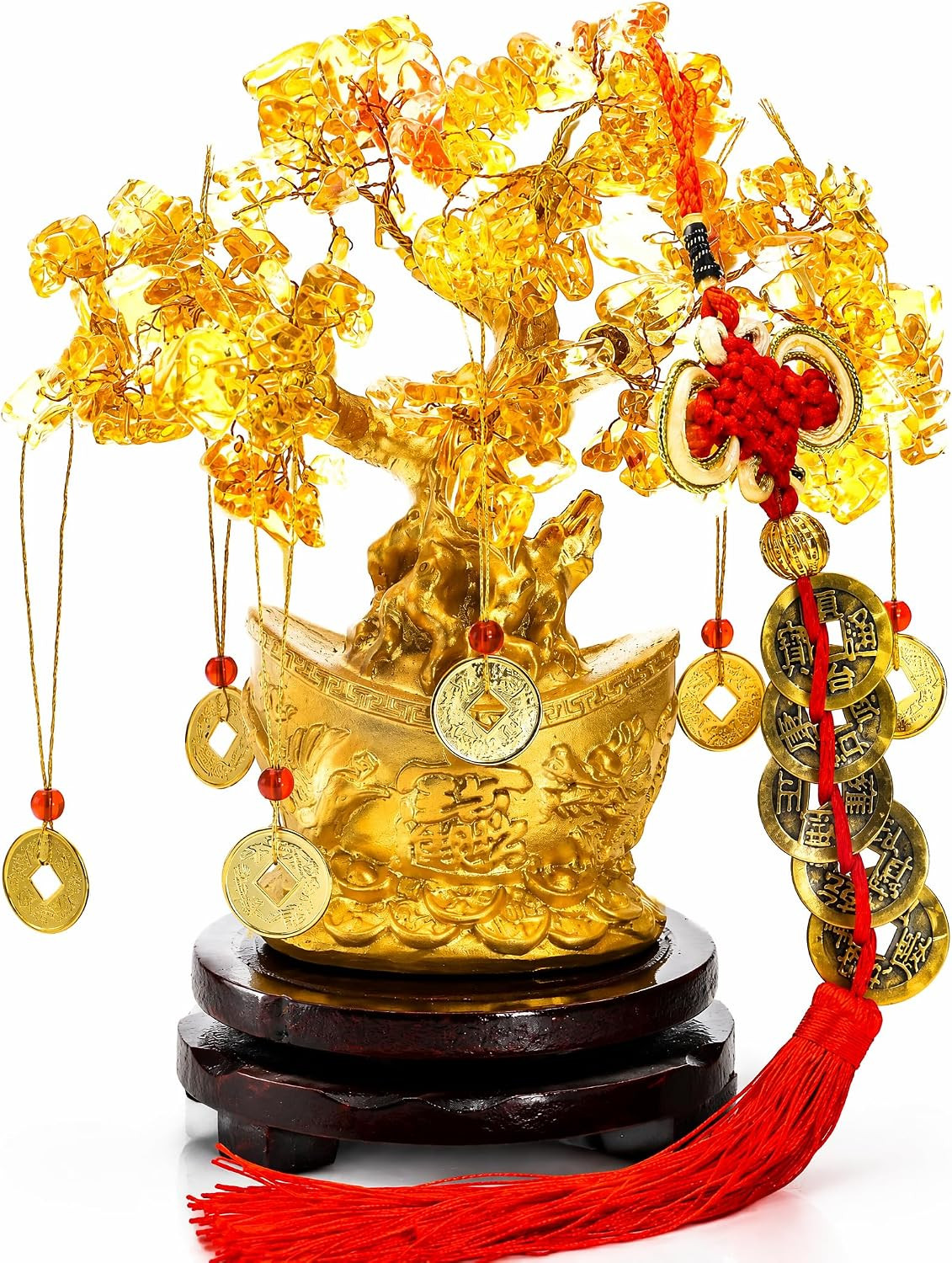 9 Piece Citrine Money Tree, 7\