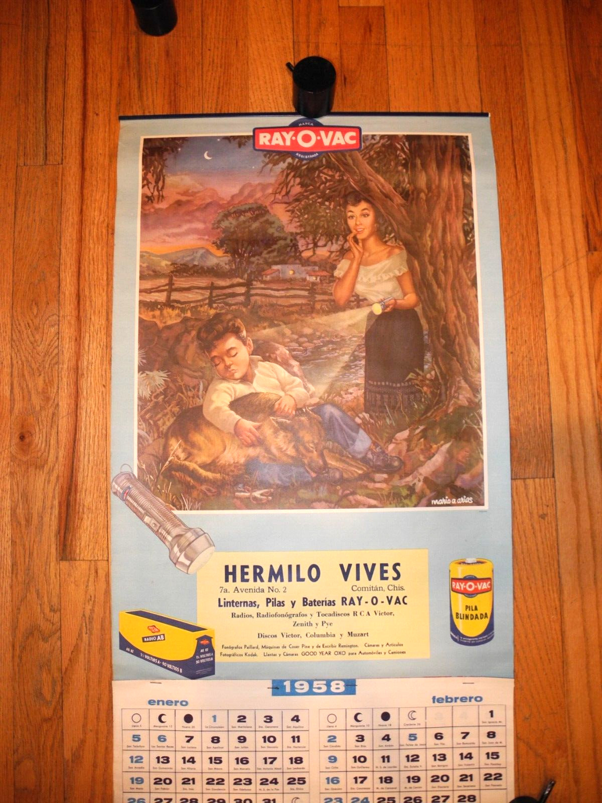 Vintage 1958 Calendar \