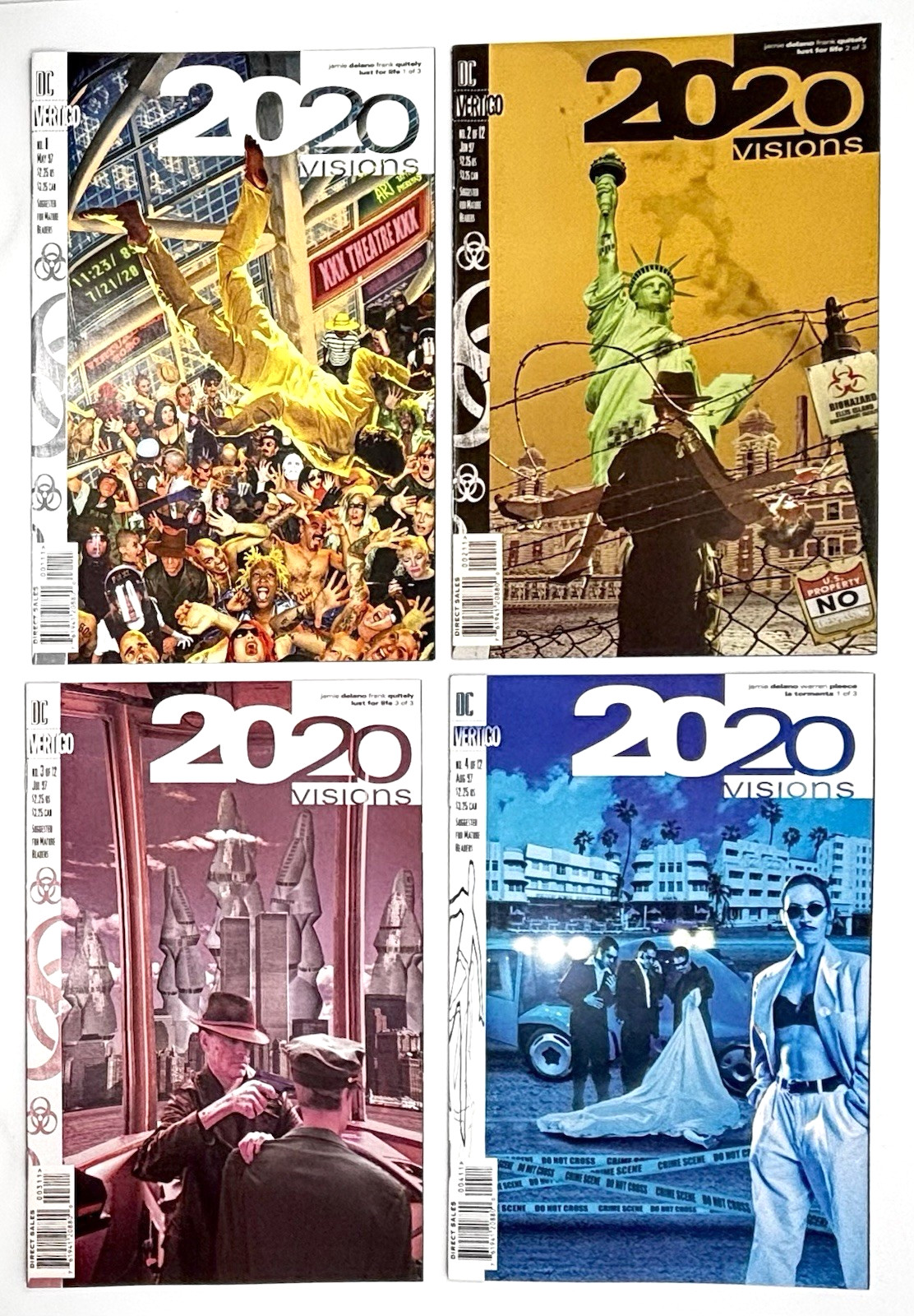 2020 Visions #1, 2, 3, 4 DC Vertigo 1997 Delano Quietly LOT 1-4 HIGH GRADE NM+