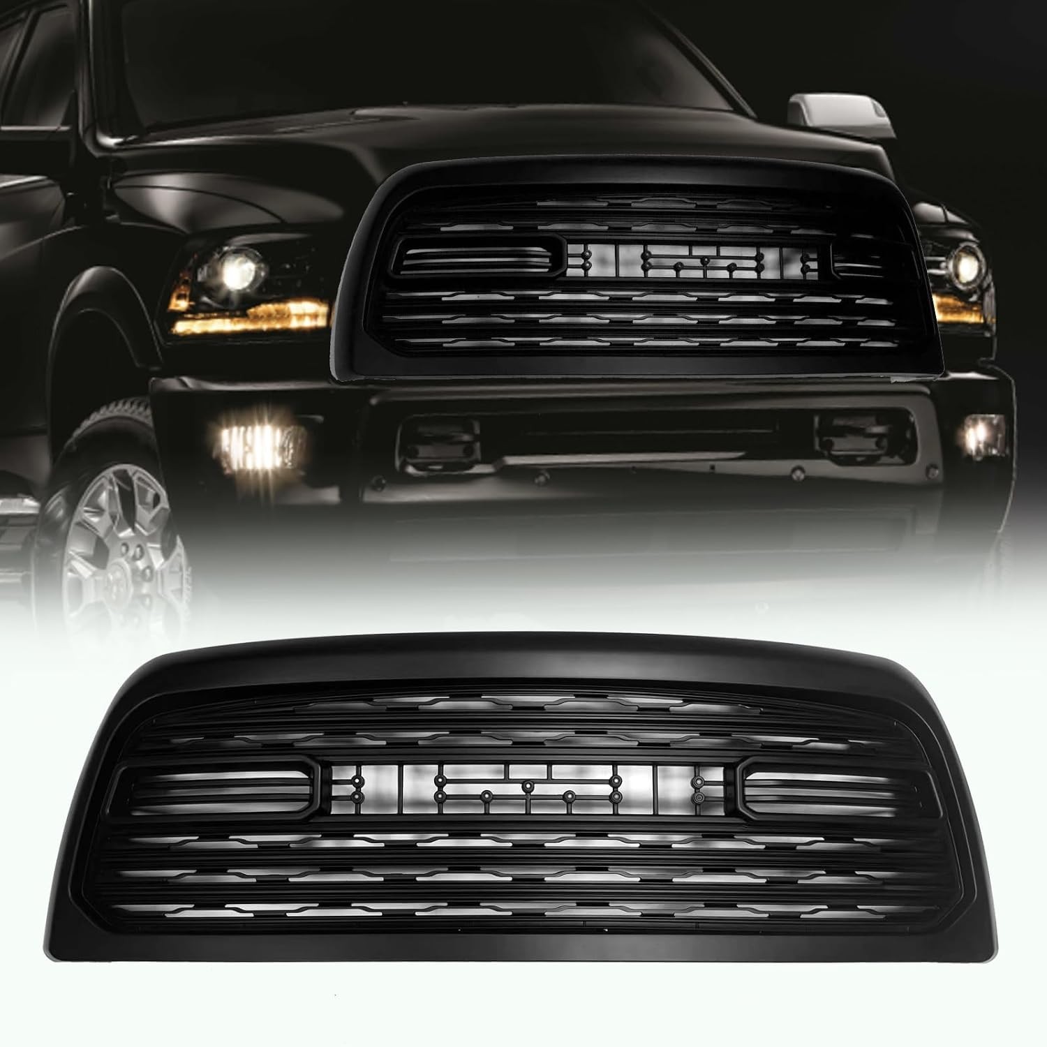 Front Bumper Grille Compatible with 2013 2014 2015 2016 2017 2018 Ram 2500 3500