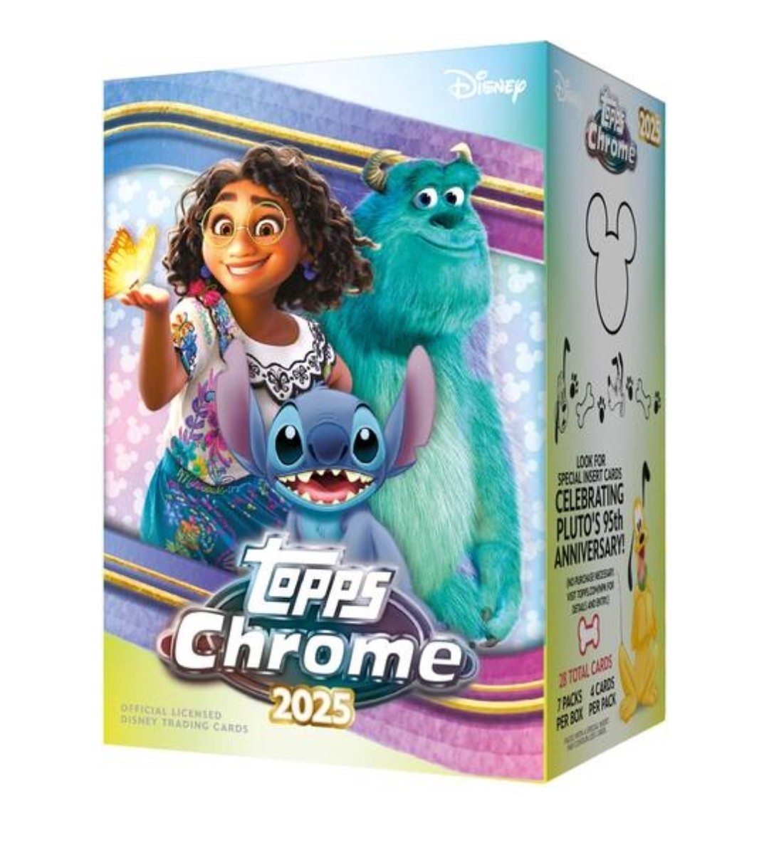 2025 Topps Chrome Disney Pixar Factory Sealed Blaster Box 28 Total Cards Inside