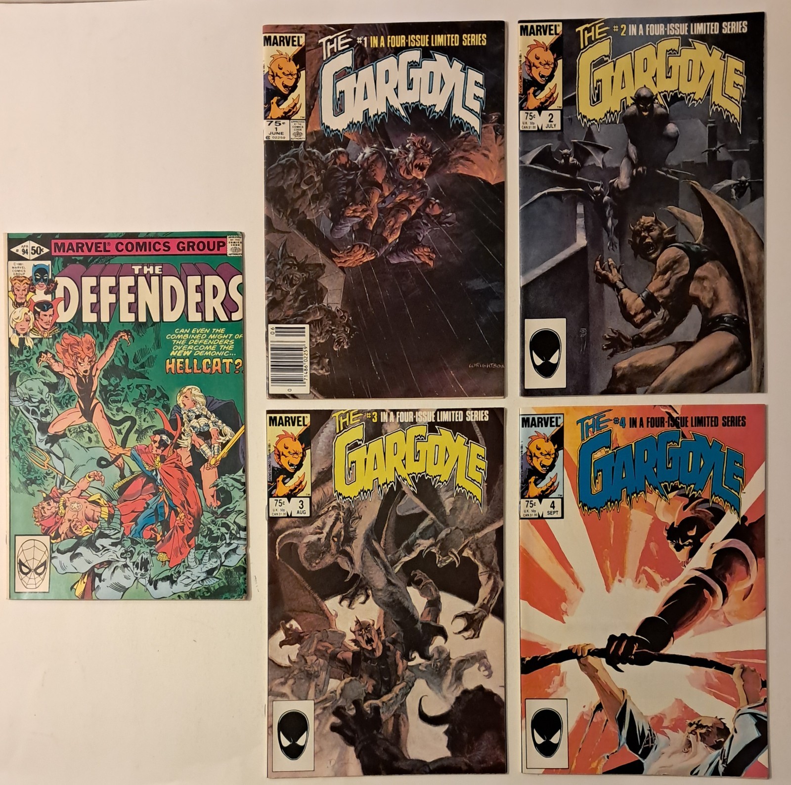 Defenders #94 (1st app of  Gargoyle) & Gargoyle #1-4 (Complete Series)