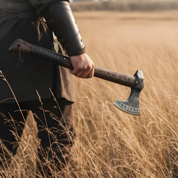 Hand Forged Viking Rune Hatchet Carbon Steel Bearded Axe Engraved Hardwood Handl Hand Forged Viking Rune Hatchet Carbon Steel Bearded Axe Engraved Hardwood Handl