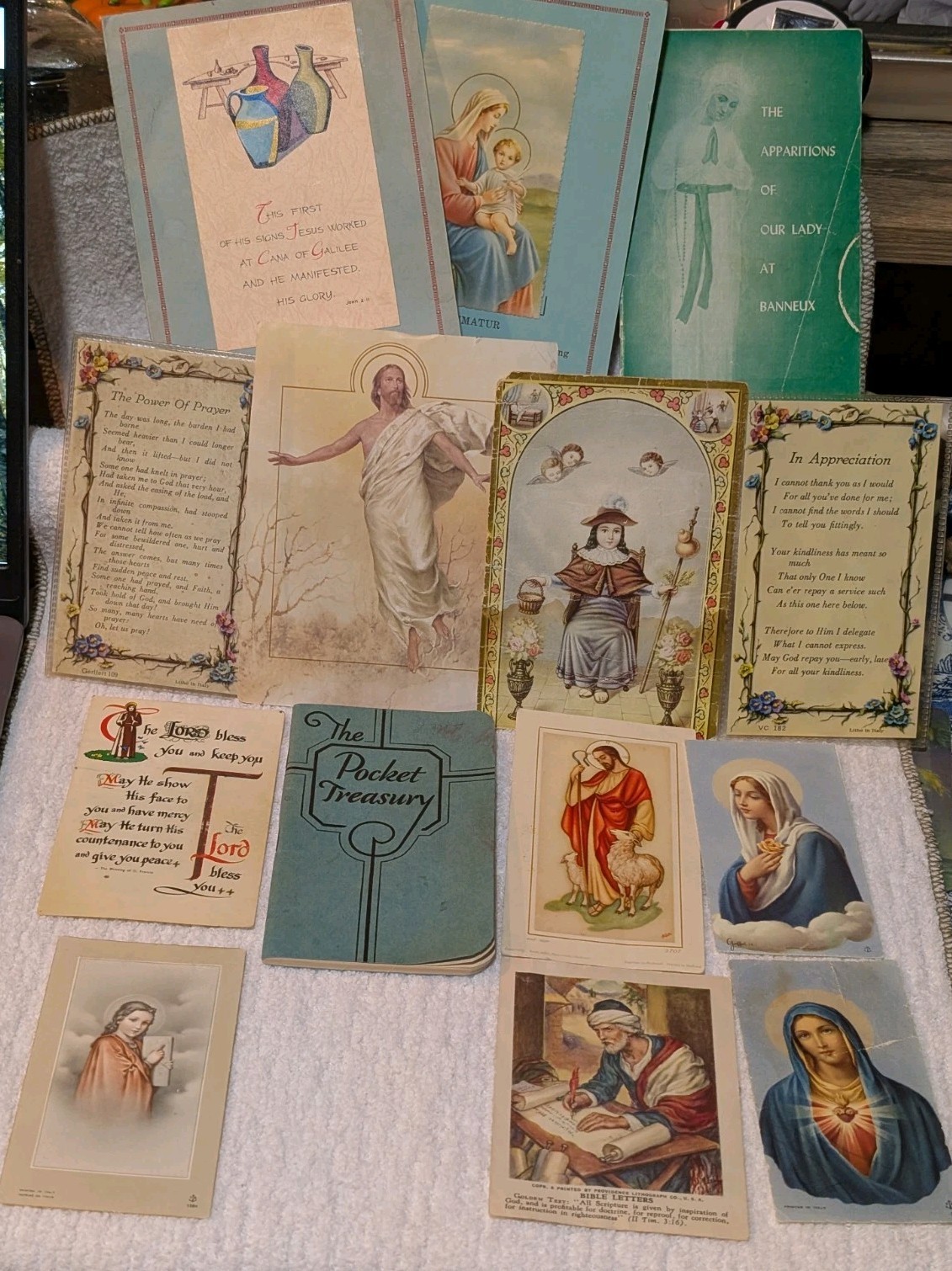 Vintage Religious Devotional Cards & Booklets, Lot Of 14 Vintage Religious Devotional Cards & Booklets, Lot Of 14