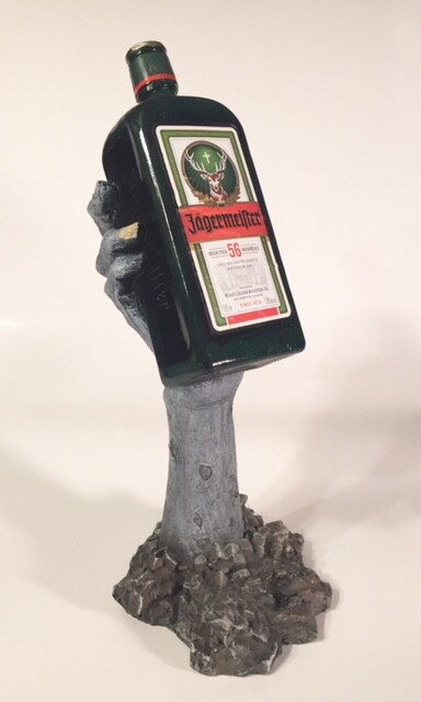 JAGERMEISTER - Zombie Hand with Bottle  Bar Display -