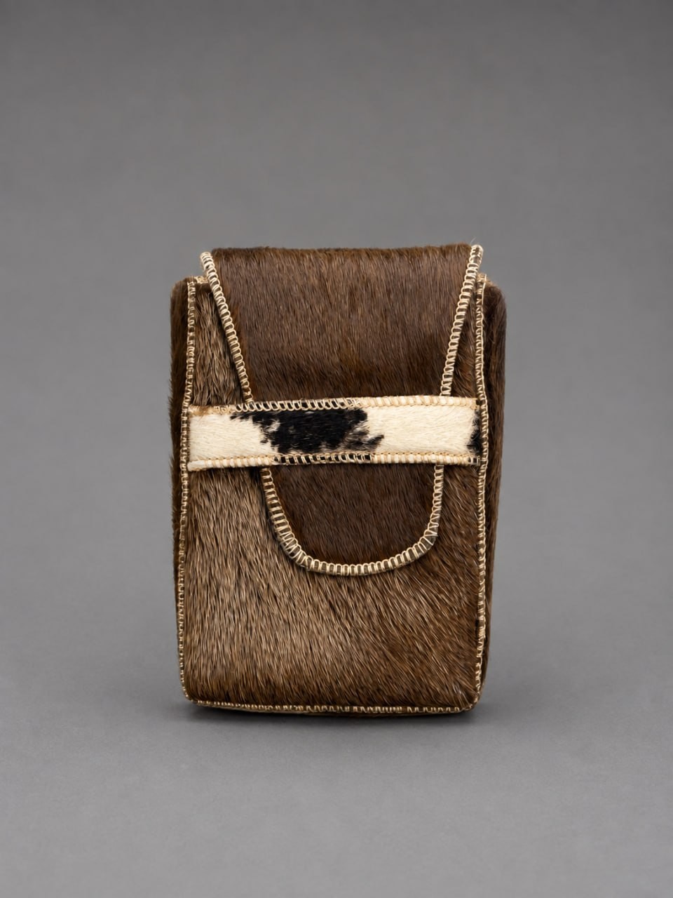 Inuit Vtg Chukchi Fur Pouch, Arctic Folk Case, Fur Bag, Chukchi Souvenir