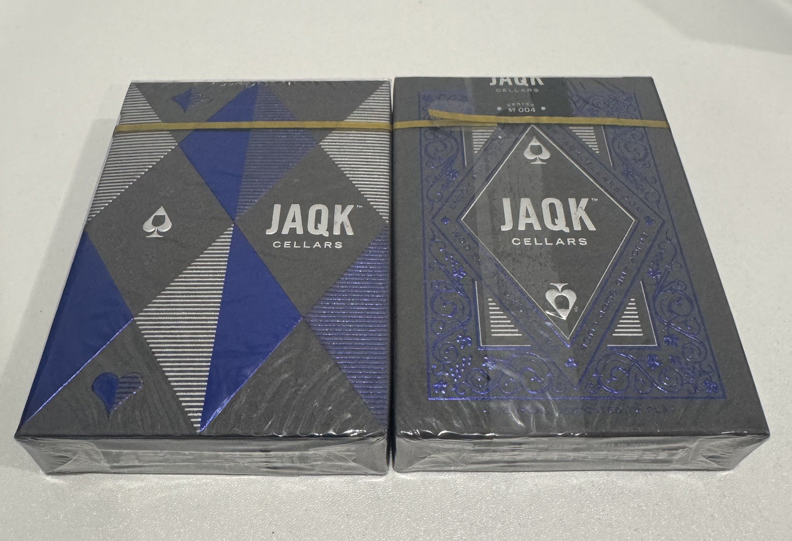 2 x Blue JAQK Cellars Playing Cards by Theory11 - Brand New
