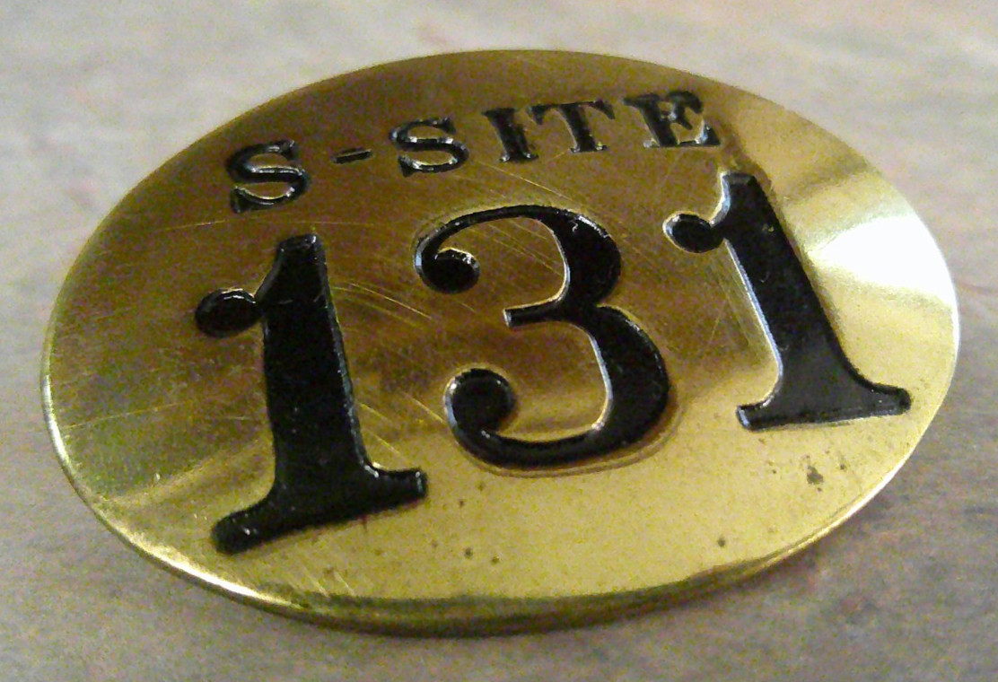 VINTAGE WWII MANHATTAN PROJECT S-SITE 131 METAL EMPLOYEE ID BADGE ATOMIC BOMB VINTAGE WWII MANHATTAN PROJECT S-SITE 131 METAL EMPLOYEE ID BADGE ATOMIC BOMB