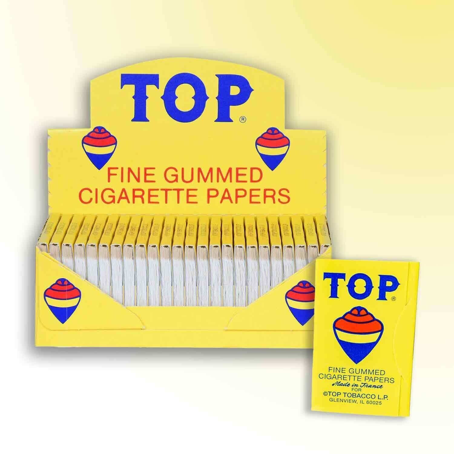 AUTHENTIC Top Fine Gummed Cigarette Rolling Papers 24 Booklet  🚀🚚