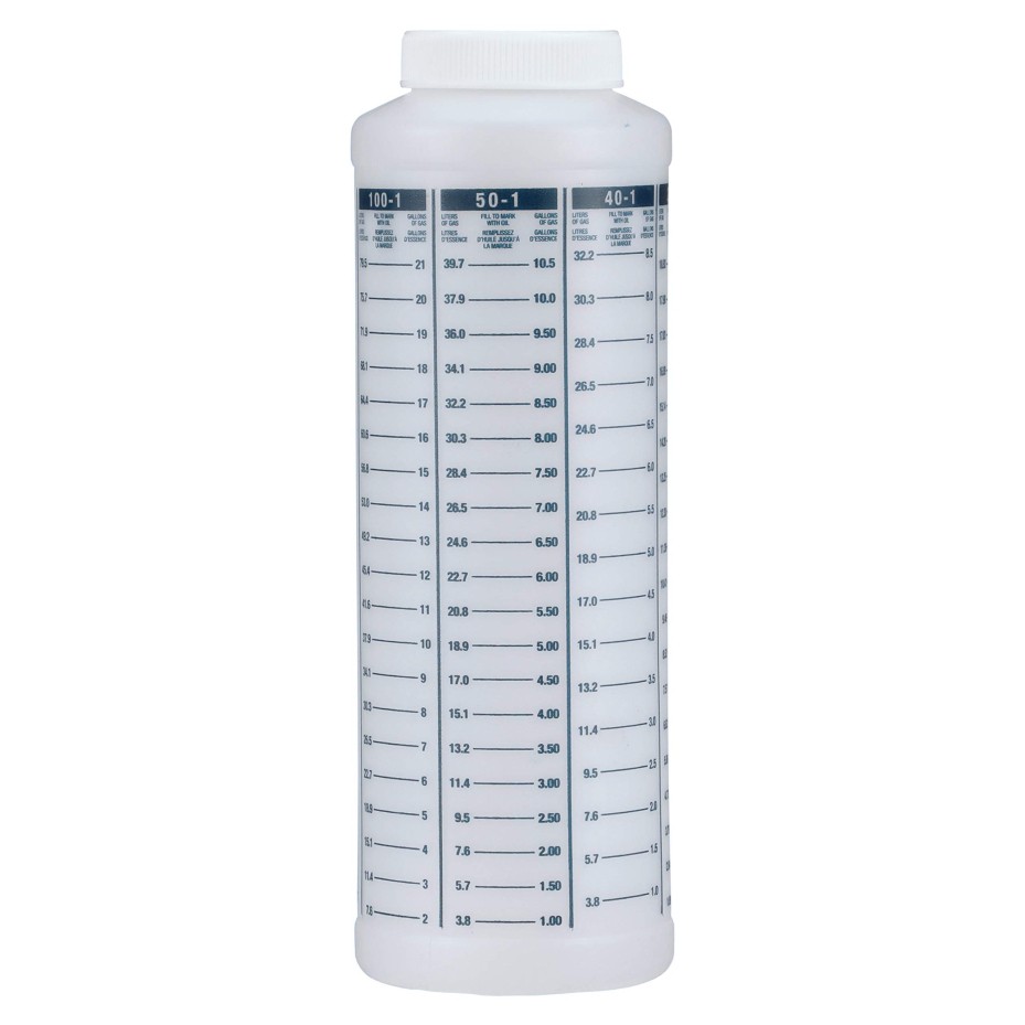 Attwood 11873-1 Wide-Mouth Marine Fuel/Oil Mixing Bottle, 1-Quart