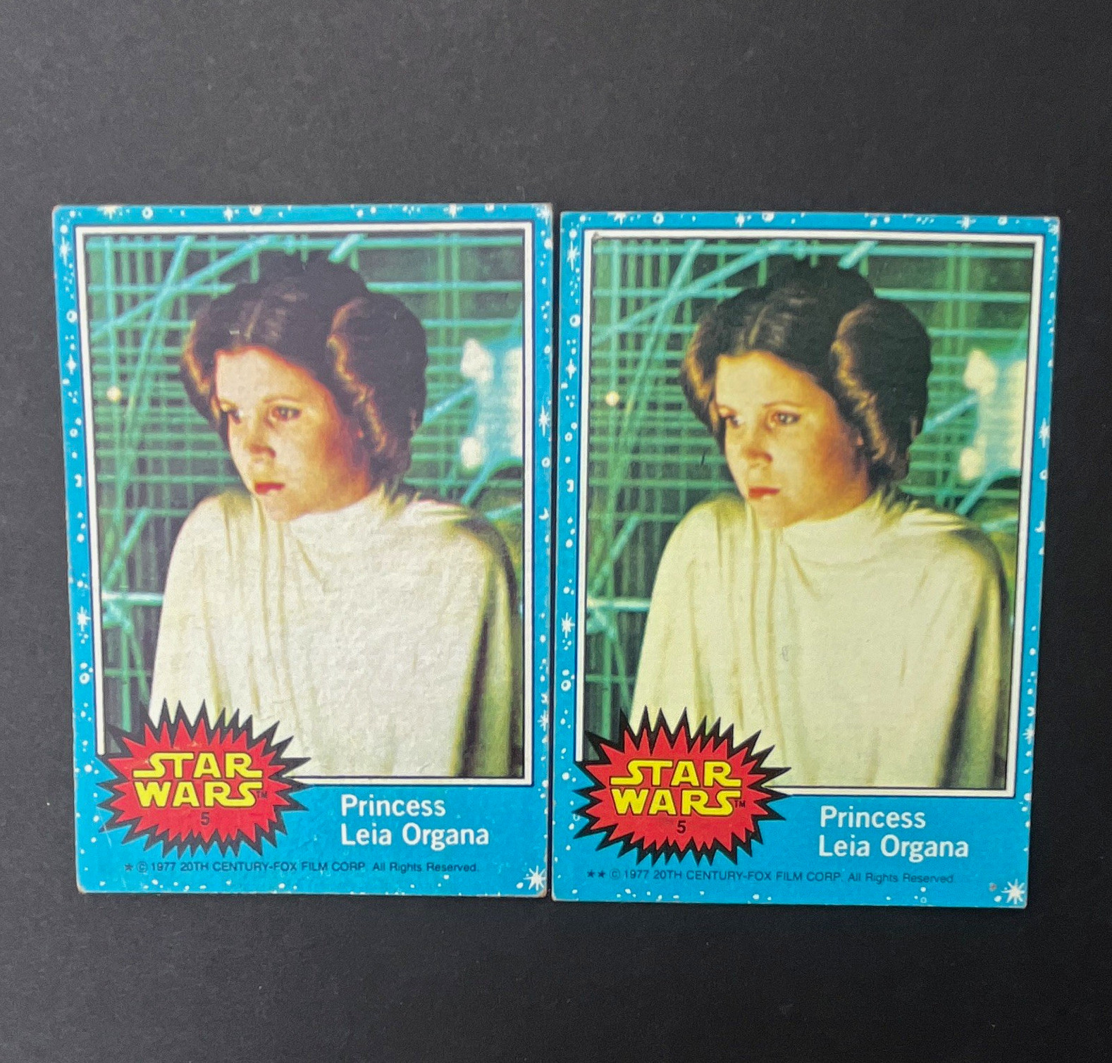1977 Topps Star Wars Non-Sport Trading Card Lot of 2 Princess Leia #5