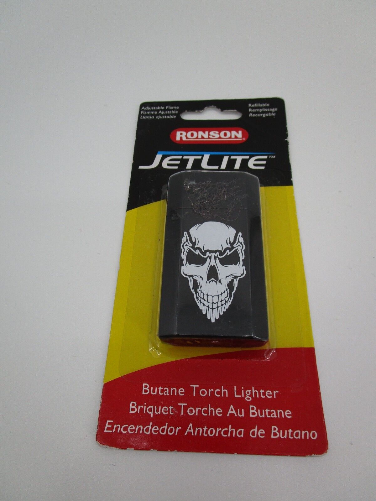Ronson Jet Light Lighter Skull Design #43533 NIP