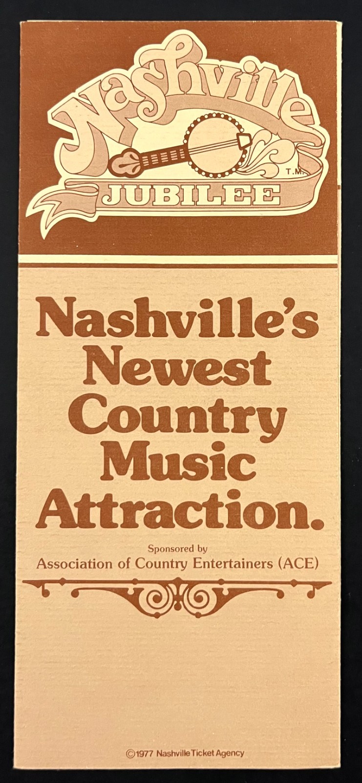 1977 Nashville Tennessee Jubilee Country Music Tickets Vintage Travel Brochure