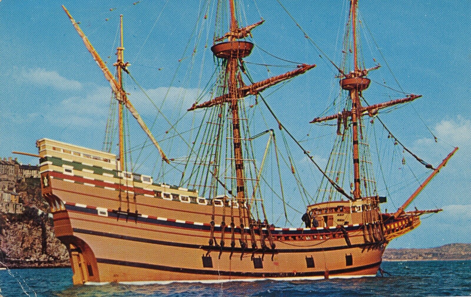 Mayflower II in Plymouth, MA vintage unposted Plimoth Plantation