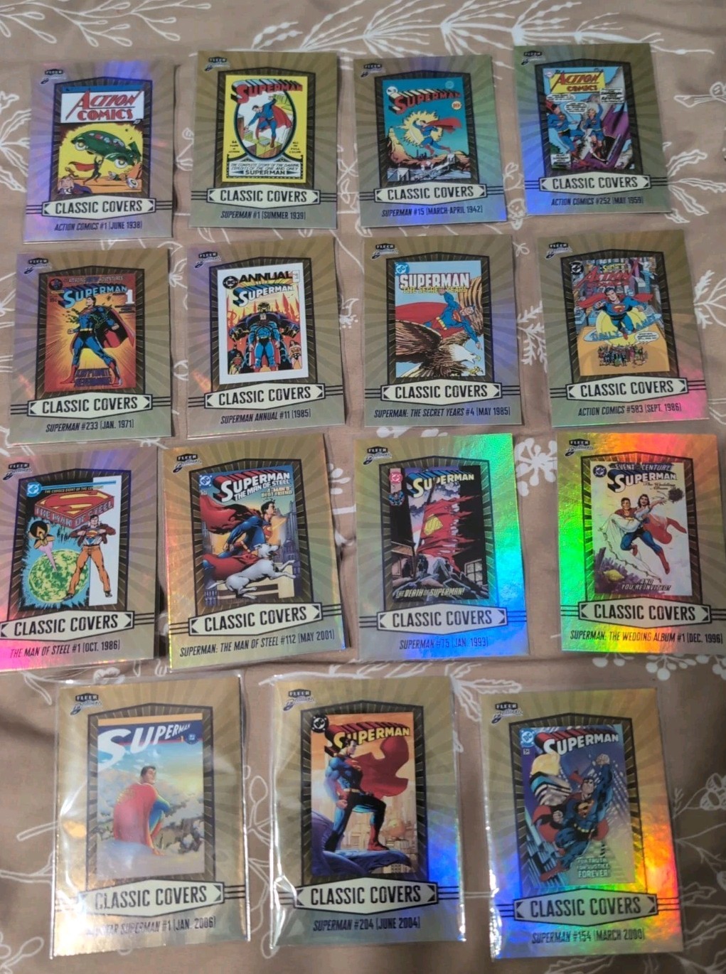 2025 Upper Deck Fleer Brilliants Superman Classic Covers Complete Set CC #1-15