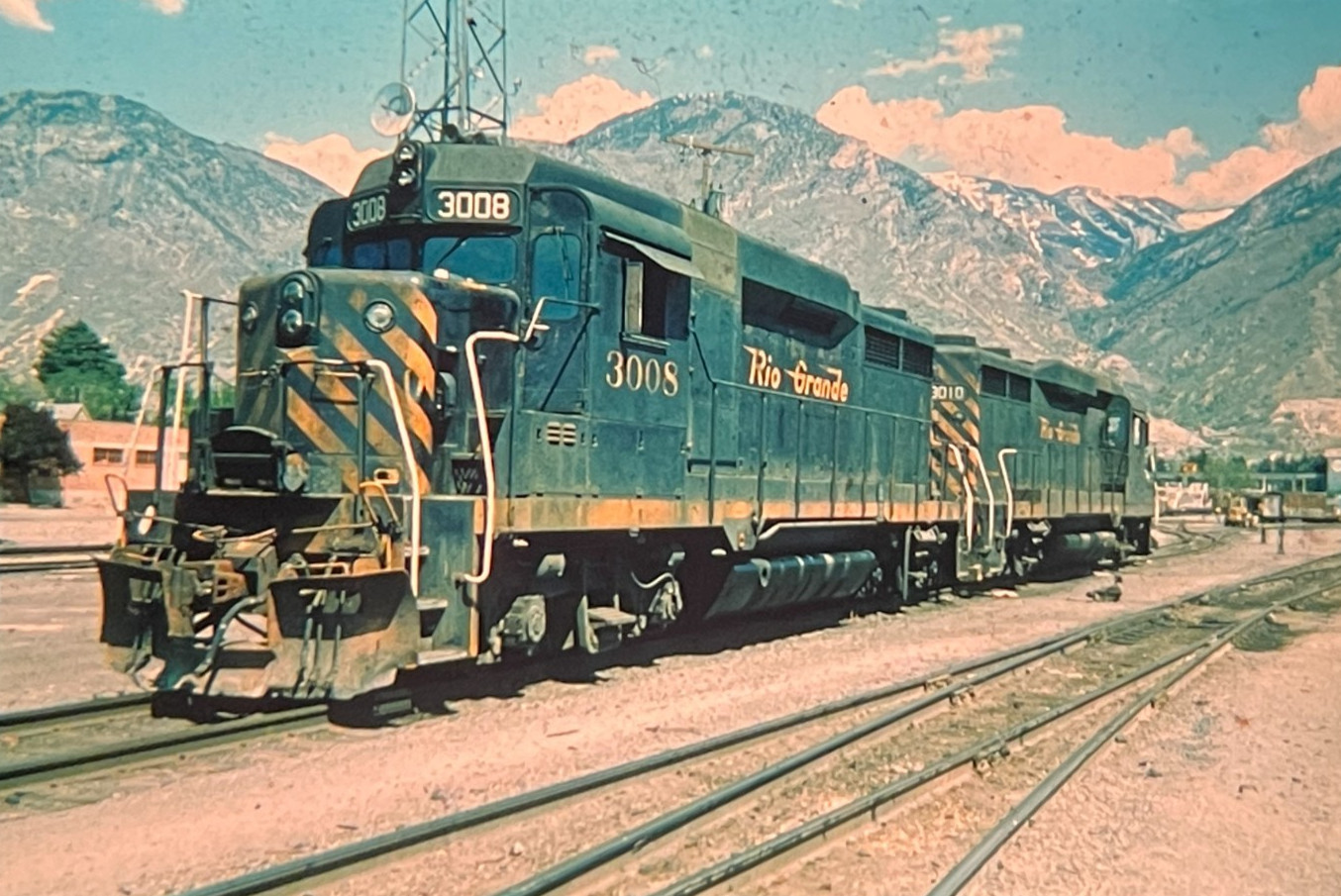 Rio Grande Railroad GP30 Locomotive #3008 - Provo, Utah Original 35mm Slide