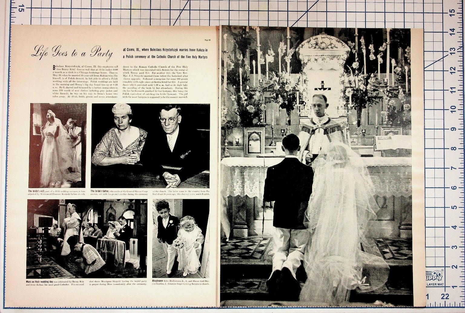 1940s Life Magazine Wedding Article Cicero IL Polish Church Ephemera Print Ad 1940s Life Magazine Wedding Article Cicero IL Polish Church Ephemera Print Ad