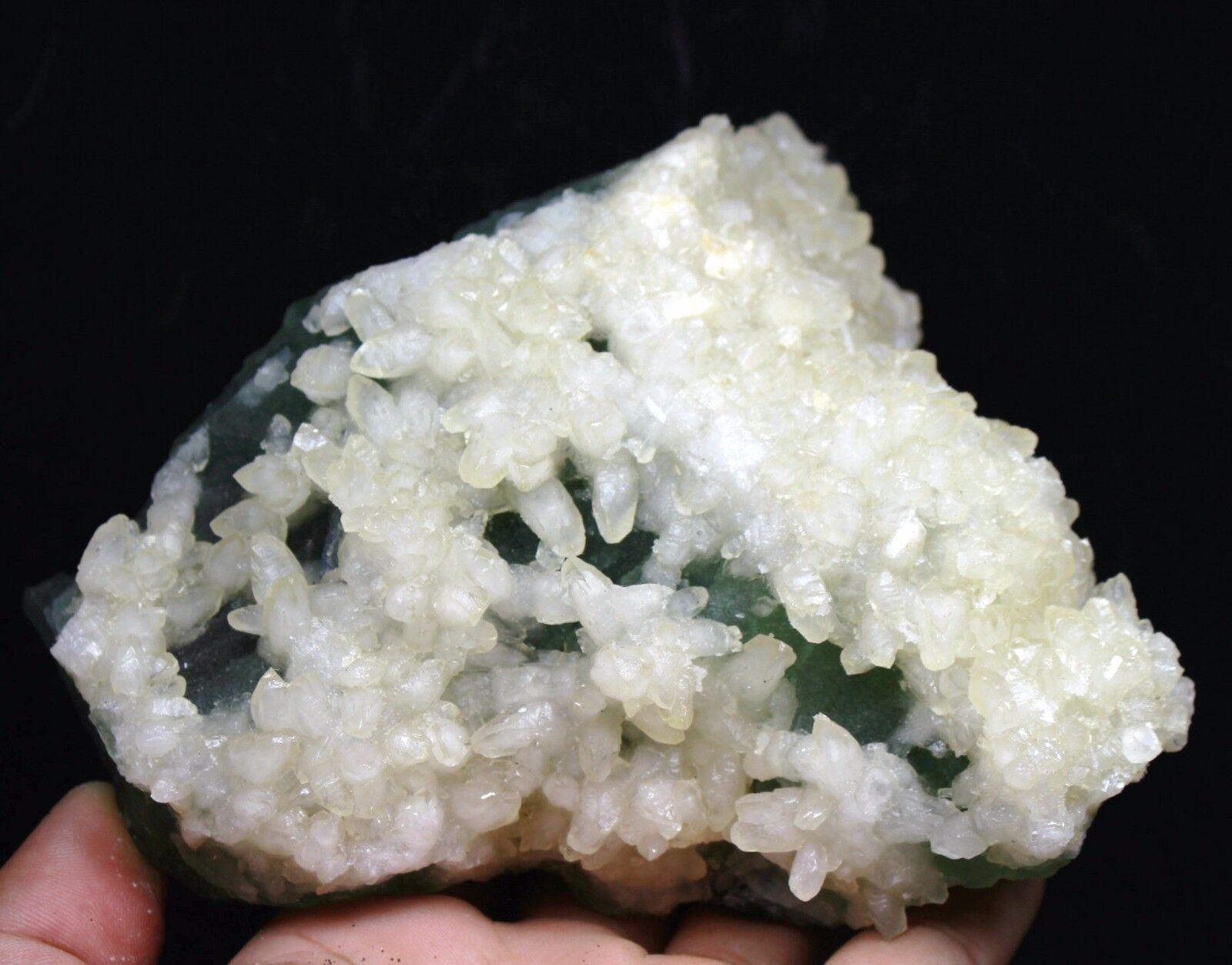 2.97 lb Rare Green Fluorite & Jade Calcite Crystal Mineral Specimen