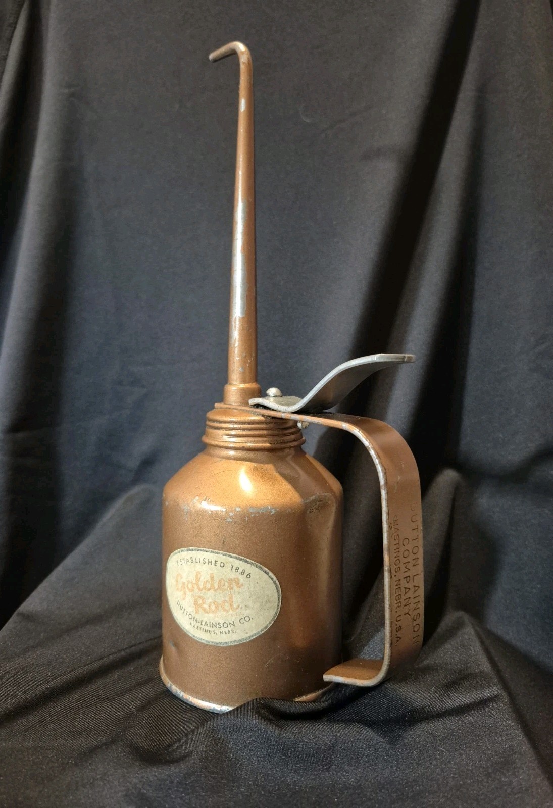 Vintage Dutton Lainson GoldenRod 6oz Oiler Pump Can - Circa 1960\'s - Working