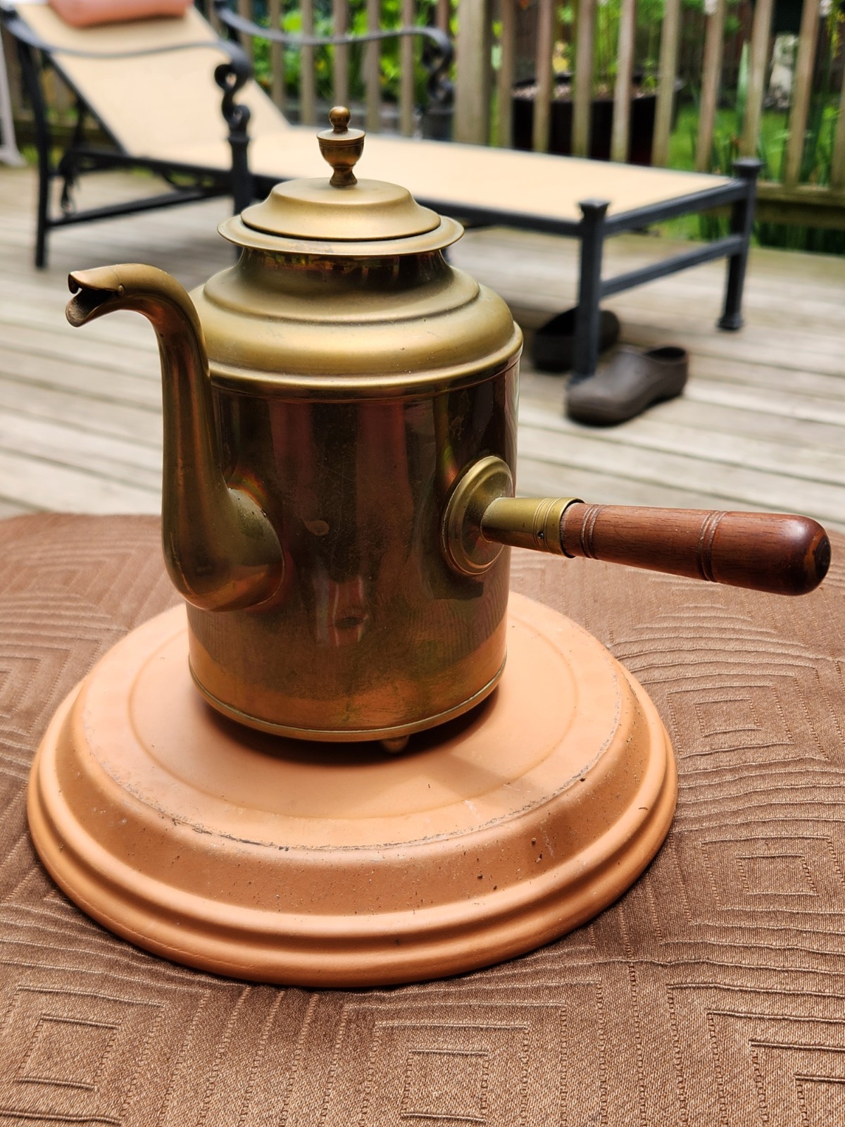VINTAGE SKULTUNA BRASS COFFEE CHOCOLATE POT COOKWARE VINTAGE SKULTUNA BRASS COFFEE CHOCOLATE POT COOKWARE