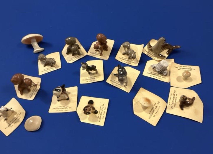 Hagen Renaker Mixed Lot of 17 Miniature Figurines,donkey Squirrel Mushroom Otter
