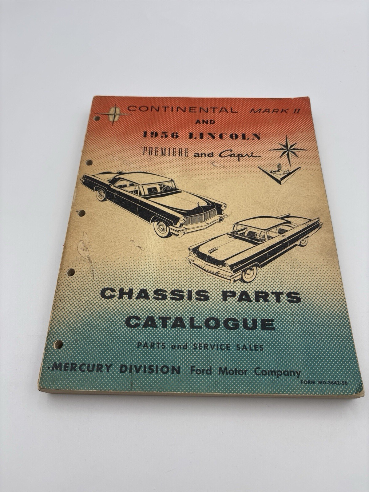 1956 1957 Lincoln Continental Mark II chassis & body parts catalog