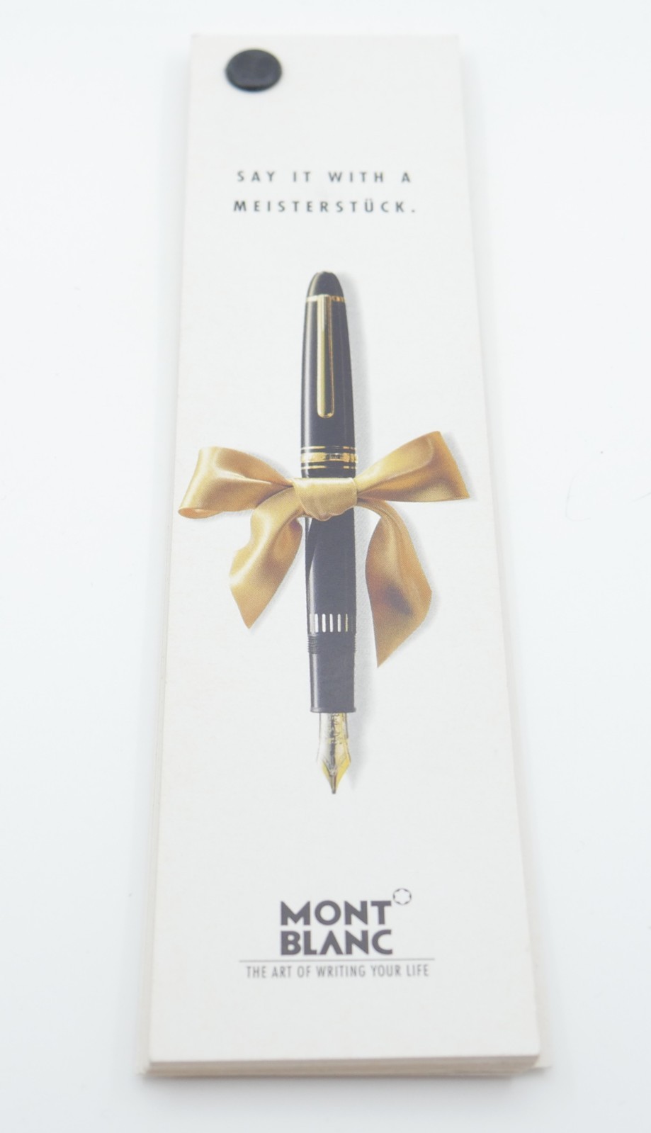 Montblanc Meisterstuck Pens 18-Page Promo Bookmark Booklet - c. 1995 Montblanc Meisterstuck Pens 18-Page Promo Bookmark Booklet - c. 1995