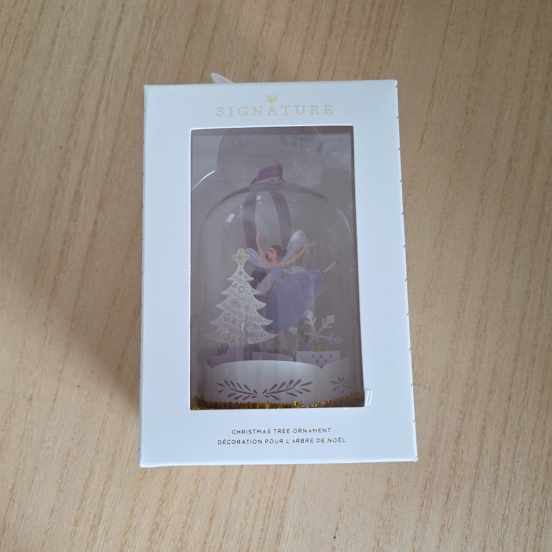 HALLMARK 2024 SIGNATURE BALLERINA FAIRY GLASS & PAPER CHRISTMAS ORNAMENT NIB