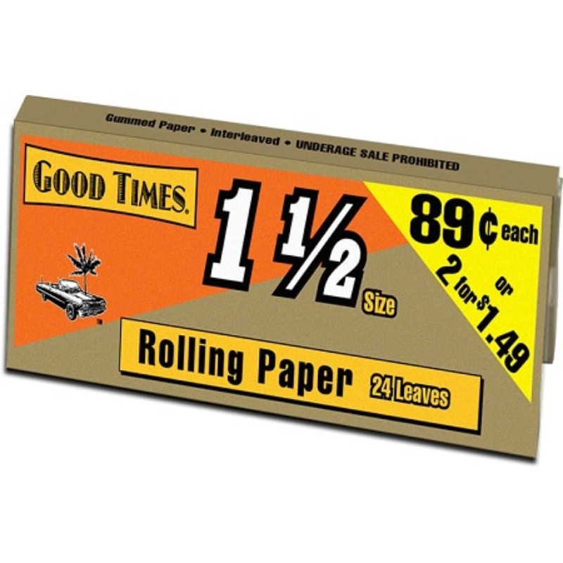 100x Good Times 1 1/2 Size Rolling Papers Smoking Accessories Bulk New 1.5