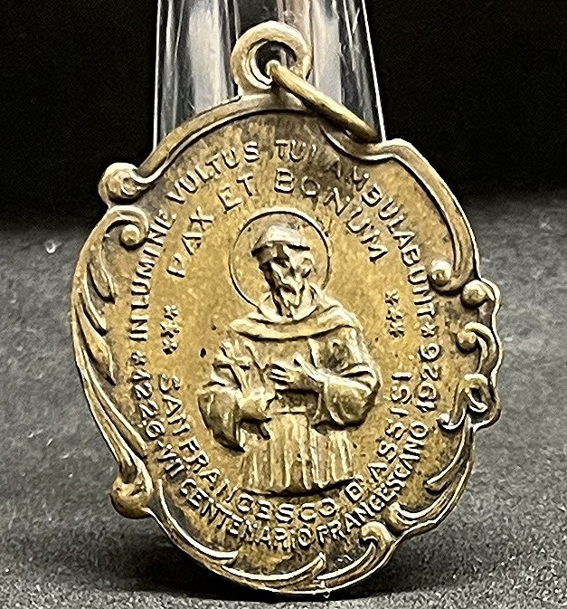 Argentina 1926 Saint Francis of Assis & Our Lady of Lujan Antique Catholic medal