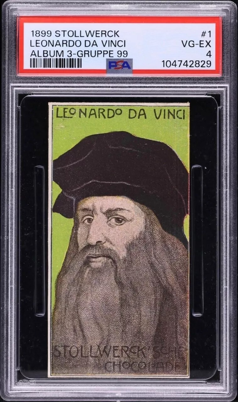 1899 Stollwerck Leonardo Da Vinci ALBUM 3 GRUPPE #1 PSA 4 Holy Grail Pop 4 VRare