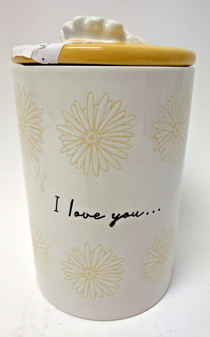 NEW Gilmore Girls I Love You A Thousand Yellow Daisies Canister Coffee Jar
