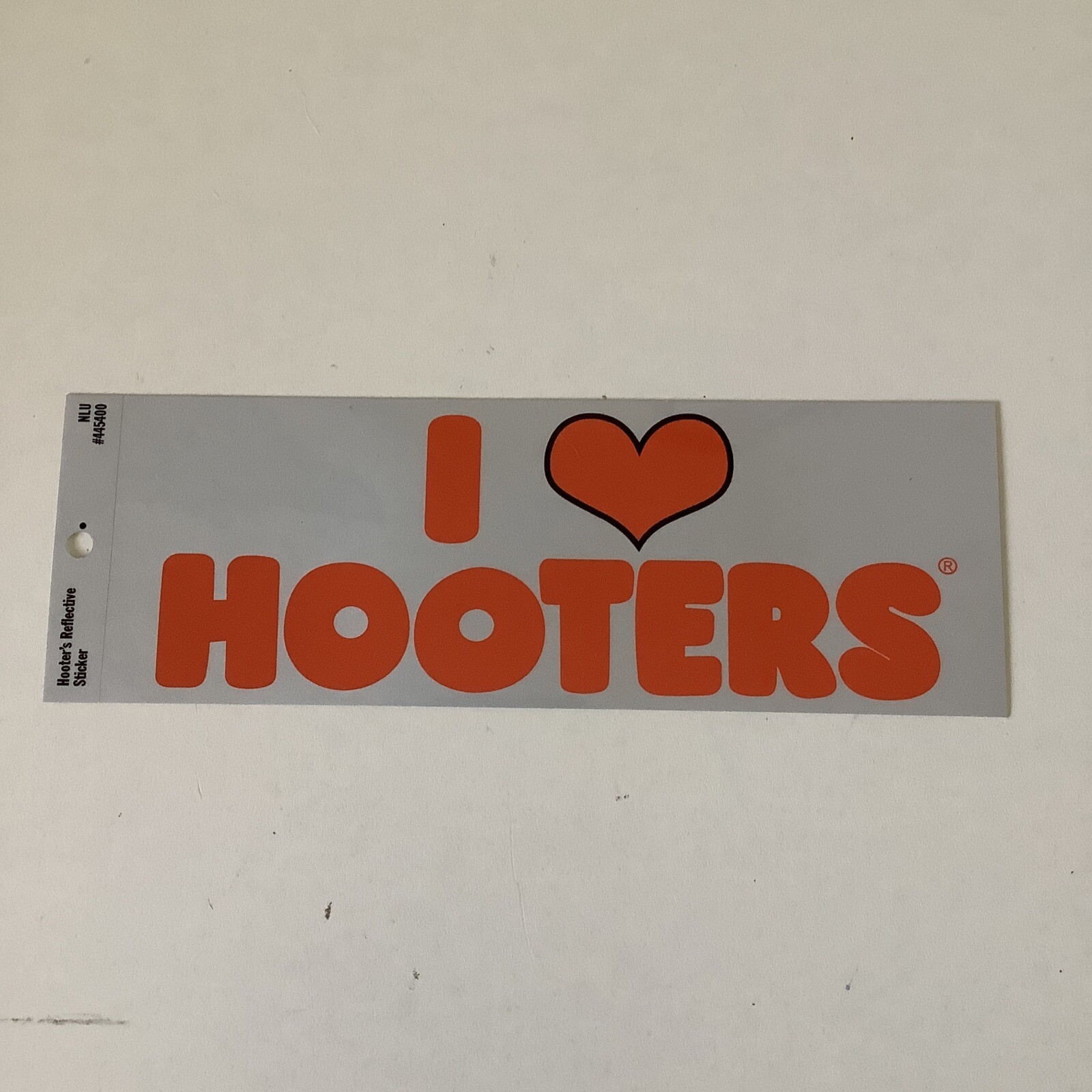I Heart Hooters I Love Hooters Reflective Bumper Sticker 