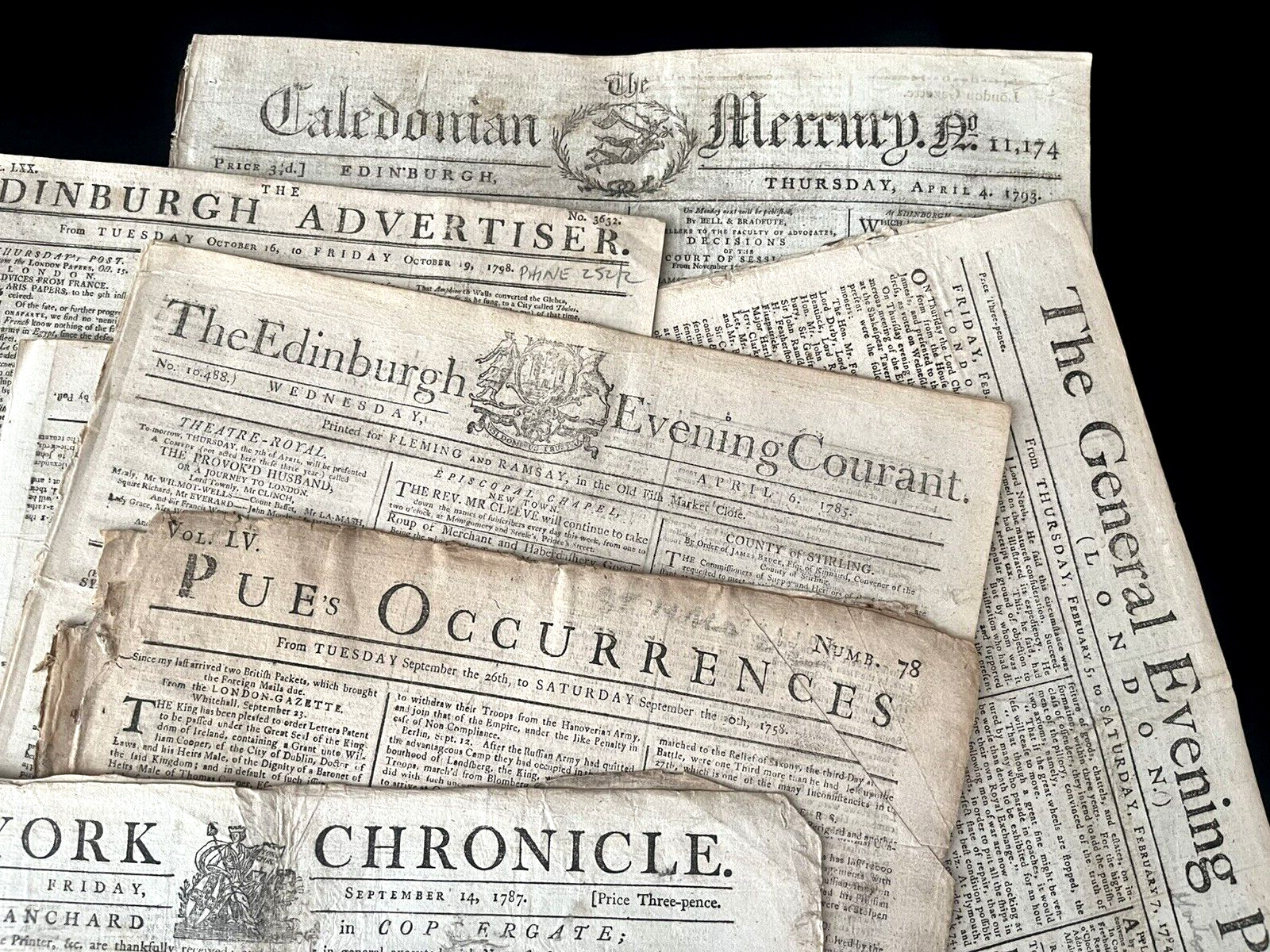 OLD NEWSPAPER FROM 1700s - Stock Prices, Historical Events, Trade, Economy, Wars