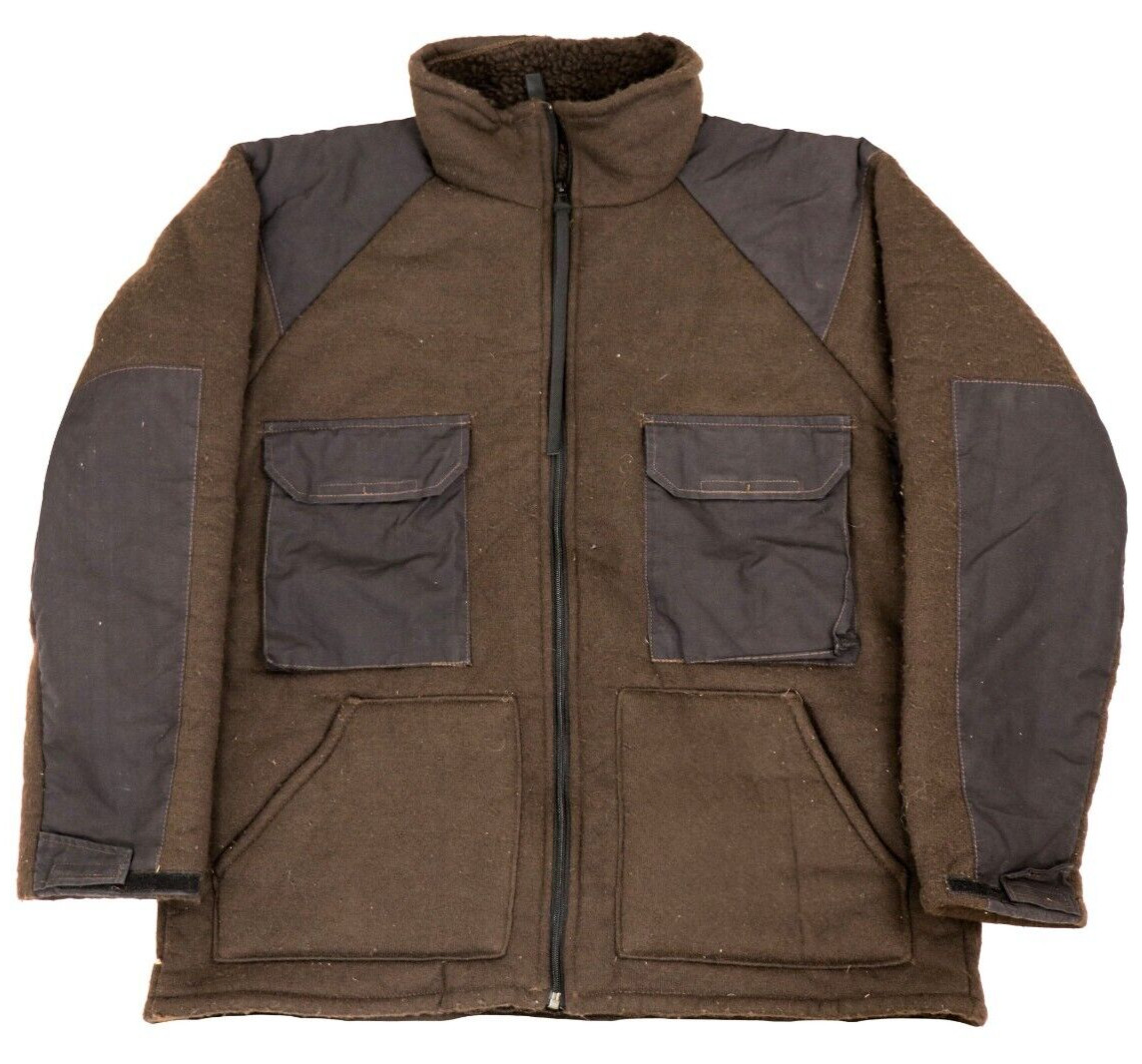 Large Bear Suit Fleece Jacket ECWCS Gen 1 Army USGI Brown Thick Pile