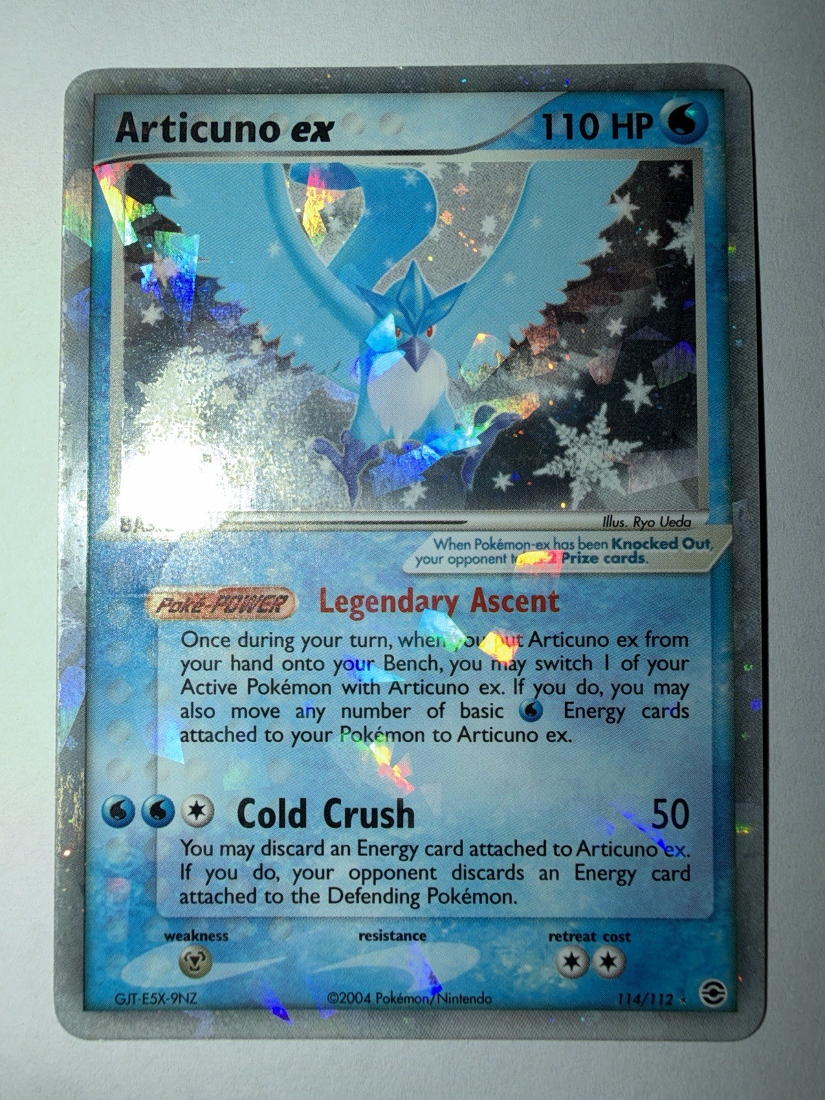 Pokemon TCG Articuno ex 114/112 FireRed & LeafGreen 2004Holo Secret Rare- LP/ NM