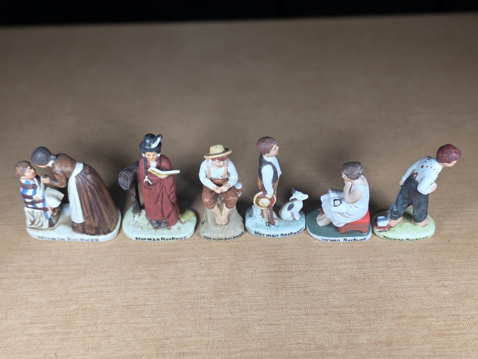 Norman Rockwell Figurines Lot 6 1979-1980 