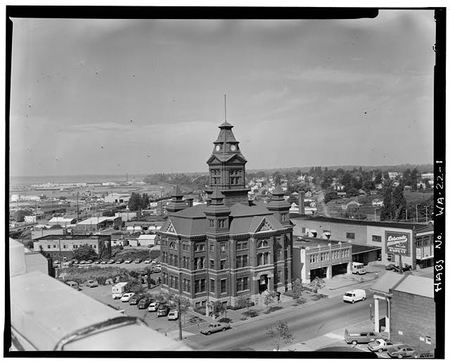 Photo:New Whatcom Washington 1900s City Hall Prospect Street Elevated View