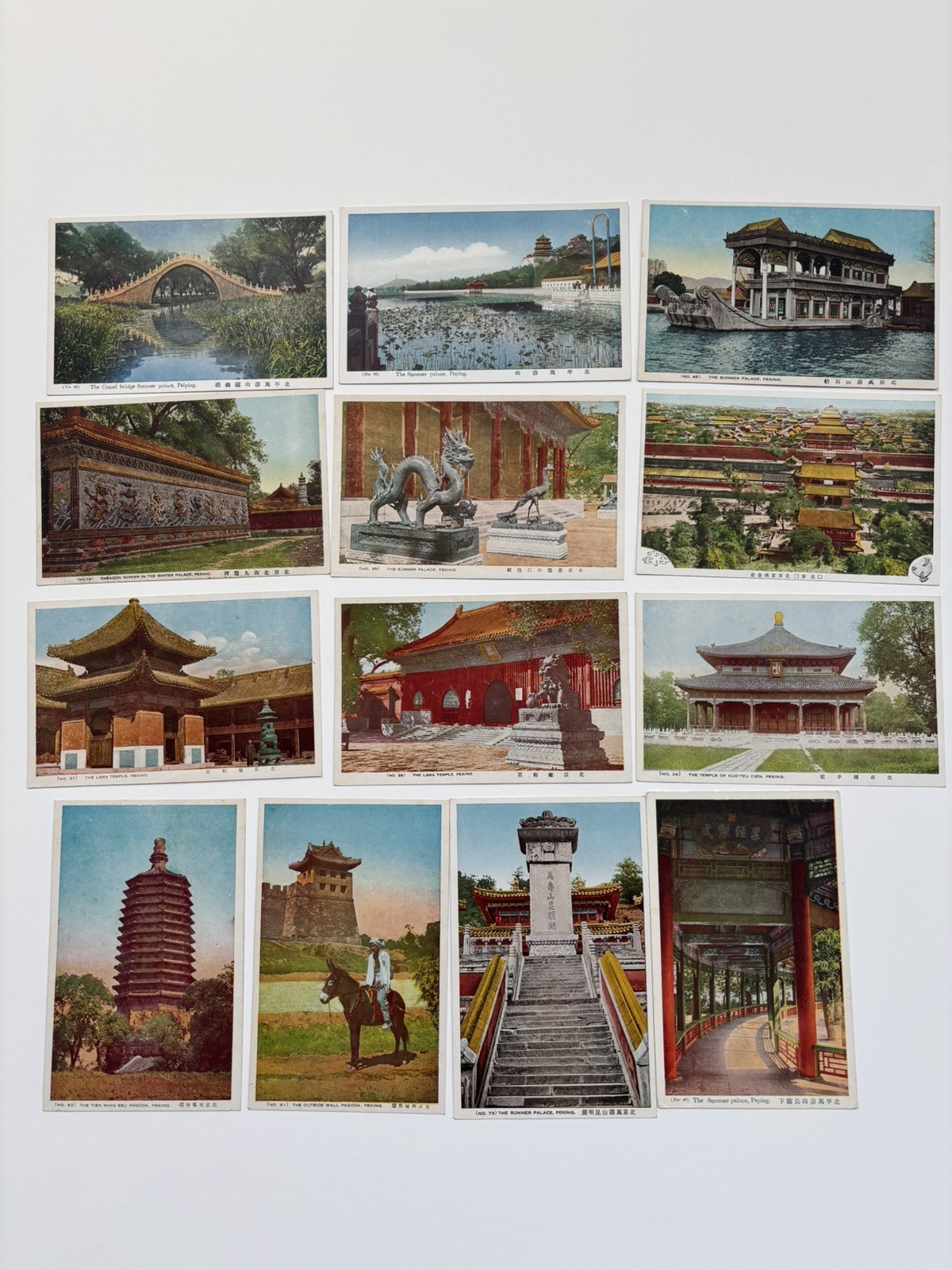 Group of old Peking China Postcards