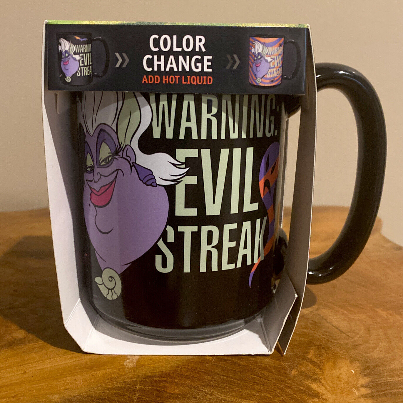 ZAk Disney Halloween Villains Evil Queen Ursula Color Changing Mug NEW 