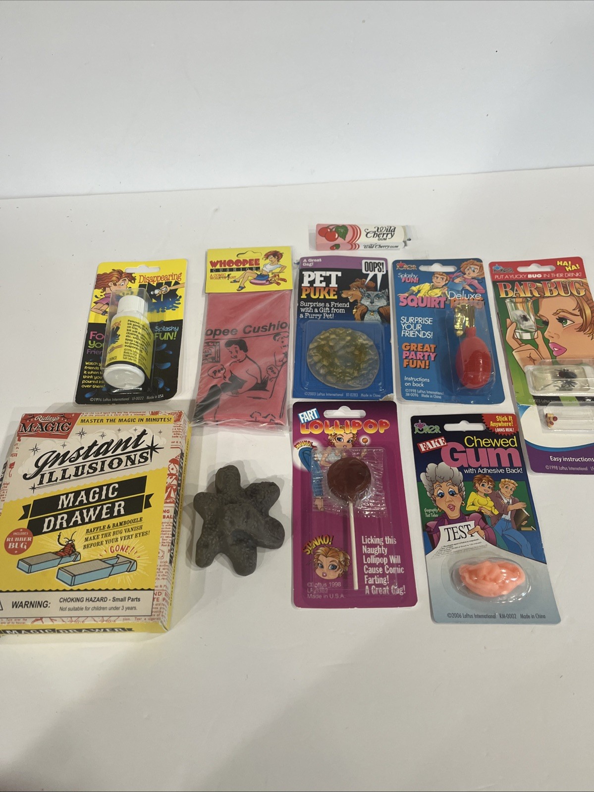 Vintage Novelty Lot NOS Magic Pranks and Gag Gifts by Loftus Spencers Lot of 11